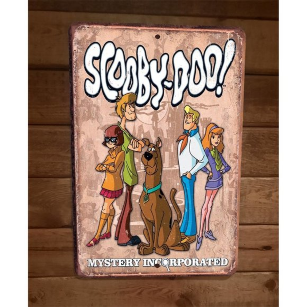 Scooby Doo Mystery Incorporated Vintage Classic Cartoon 8x12‎ Metal Wall Sign